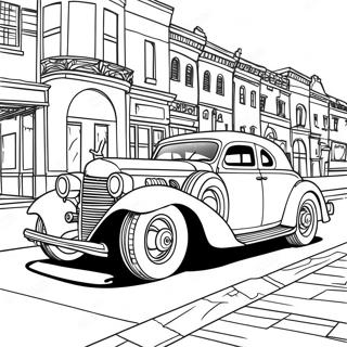 Page à colorier de voiture classique | Page de coloriage Voiture Classique