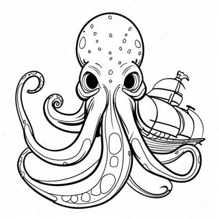 Page à colorier de Kraken | Page de coloriage Kraken