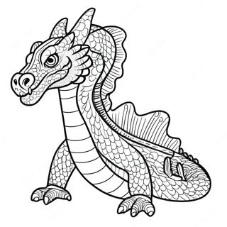 Page à colorier du majestueux dragon d'eau | Page de coloriage Dragon d'eau