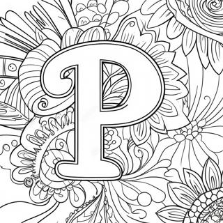 Page à colorier de la lettre P | Page de coloriage Lettre P