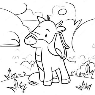 Page à colorier de scène paisible du Psaume 23 | Page de coloriage Psaume 23