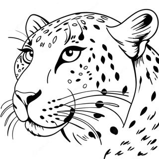 Page à colorier de léopard | Page de coloriage Léopard