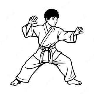 Page à colorier Karate Kid | Page de coloriage Karate