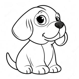 Page à colorier Mignon Chiot Beagle | Page de coloriage Beagle