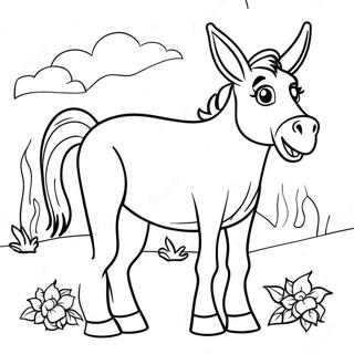Page à colorier Âne | Page de coloriage Âne