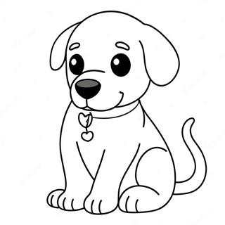Chiot Réaliste Facile Coloriages