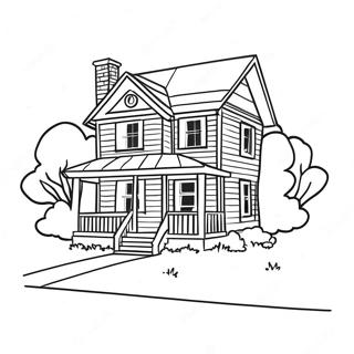 Page à colorier Maison | Page de coloriage Maison