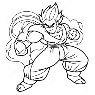 Page à Colorier de la Transformation de Gohan Beast | Page de coloriage Bête Gohan