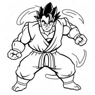 Gohan Beast en Action à Colorier | Page de coloriage Bête Gohan