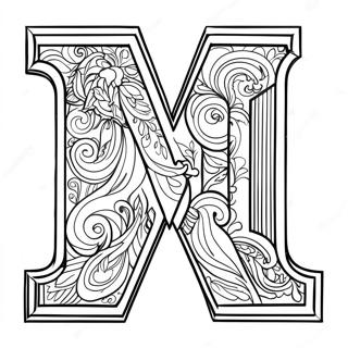 Page à colorier de la lettre M | Page de coloriage Lettre M