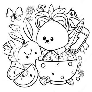 Page à Colorier Collage pour Enfants | Page de coloriage Collage