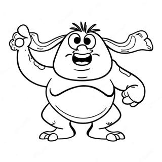 Page à colorier de Grug Crood en action | Page de coloriage Croods