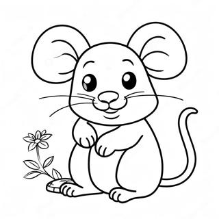 Page à colorier Rat du Zodiaque Chinois Mignon | Page de coloriage Zodiaque Chinois