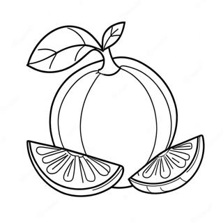 Page à colorier Fruit Orange | Page de coloriage Orange