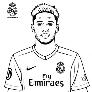 Page à colorier Star de Soccer Neymar | Page de coloriage Neymar