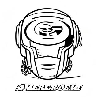 Page à colorier Logo des 49ers | Page de coloriage 49ers