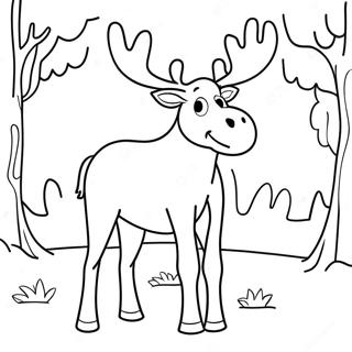 Page à colorier Tyrone le sympathique élan | Page de coloriage Les Backyardigans