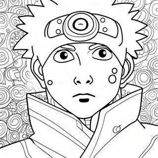 Page à colorier d'Obito Uchiha | Page de coloriage Obito