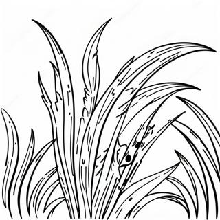 Page à colorier d'herbe | Page de coloriage Herbe