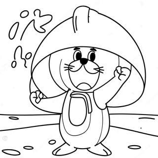 Page à colorier de Sandy Cheeks | Page de coloriage Sandy Cheeks