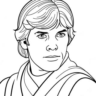 Page à colorier classique de Luke Skywalker | Page de coloriage Luke Skywalker