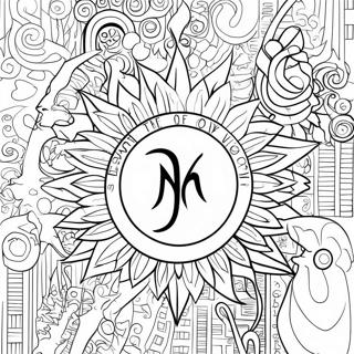 Page à colorier Logo Death Note | Page de coloriage Death Note