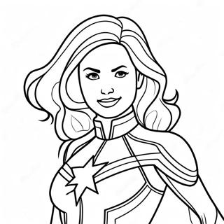 Page à colorier Captain Marvel | Page de coloriage Capitaine Marvel
