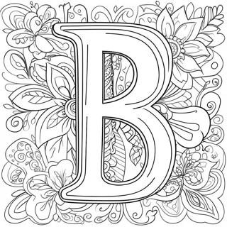 Page à colorier de la lettre B colorée | Page de coloriage Lettre