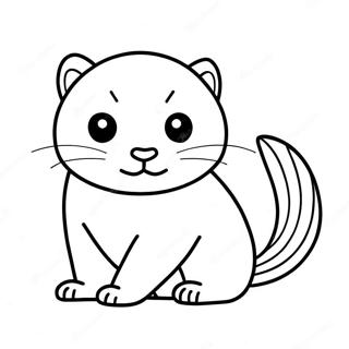 Page à colorier Furet | Page de coloriage Furet