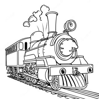 Page à colorier Locomotive à Vapeur | Page de coloriage Vapeur