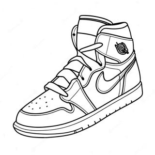Page à colorier Sneaker Jordan 1 | Page de coloriage Jordan 1