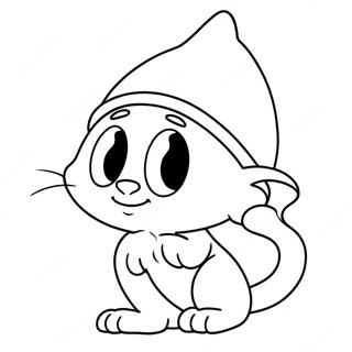Page à colorier Chat Schtroumpf | Page de coloriage Chat Schtroumpf