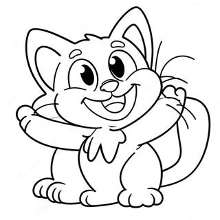 Page à colorier Chat Schtroumpf Joueur | Page de coloriage Chat Schtroumpf