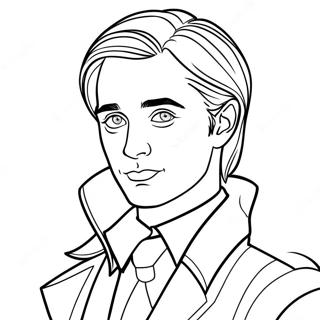 Page à colorier de Draco Malfoy | Page de coloriage Draco Malfoy