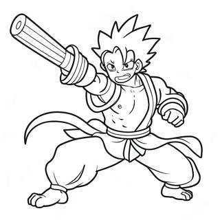 Dessin à Colorier Dabi en Action | Page de coloriage Dabi
