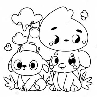 Page à colorier des personnages mignons de SKZOO | Page de coloriage SKZOO