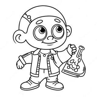 Page à colorier Sid le petit scientifique | Page de coloriage Sid le petit scientifique
