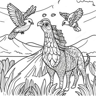 Page à colorier des motifs de migration colorés | Page de coloriage Migration