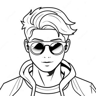Garçon Anime Corps Complet Coloriages