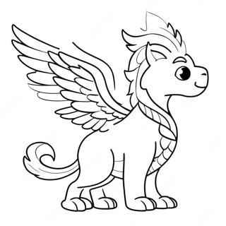 Page à colorier de griffon | Page de coloriage Griffon