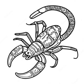 Page à colorier Scorpion réaliste | Page de coloriage Scorpion