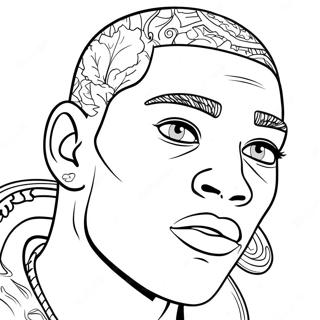 Page à colorier de Ja'Marr Chase | Page de coloriage Ja'Marr Chase