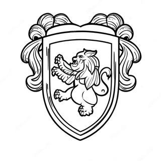 Page à colorier du blason de Gryffondor | Page de coloriage Gryffondor