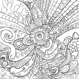 Page à colorier de motifs esthétiques psychédéliques | Page de coloriage Esthétique Psychédélique