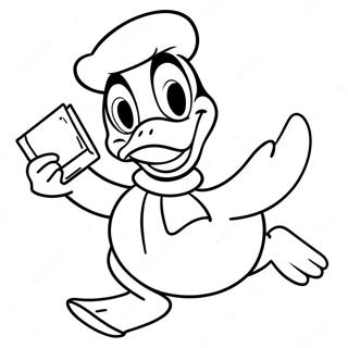 Page à colorier de Donald Duck | Page de coloriage Donald Duck