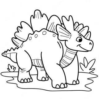 Page à colorier de Stégosaure | Page de coloriage Stégosaure