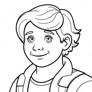 Page à colorier de Samuel aventurier | Page de coloriage Samuel