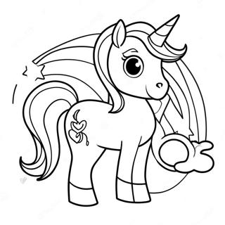 Page à colorier Licorne Arc-en-Ciel de Lisa Frank
