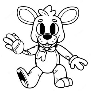 Page à colorier Mangle FNAF en action | Page de coloriage Mangle FNAF