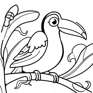 Page à colorier de toucan | Page de coloriage Toucan